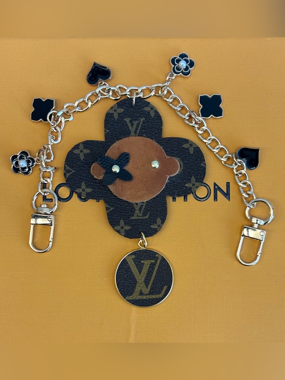 Louis Vuitton Monogram Flower Bag Charm Chain